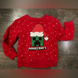 Boys Minecraft Christmas Sweatshirt, Size M (8)